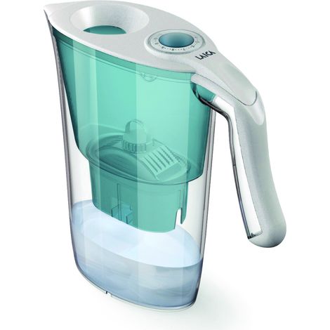 Laica J9079A1 Aida Caraffa Filtrante Bi-flux 5 stadi 2.3 L con 3 Filtri e Bottiglia Inox 0.5 L colore Blu (1/3)