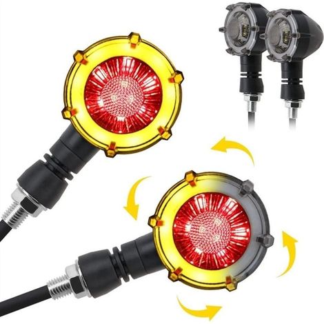 Clignotants + Feux STOP LED défilant Moto séquentielle BULLET V12B (1/5)