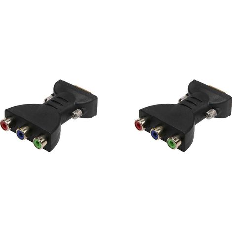Convertisseur adaptateur vidéo composantes VGA 15 broches haute définition RCA RGB femelle 2x3 (1/5)