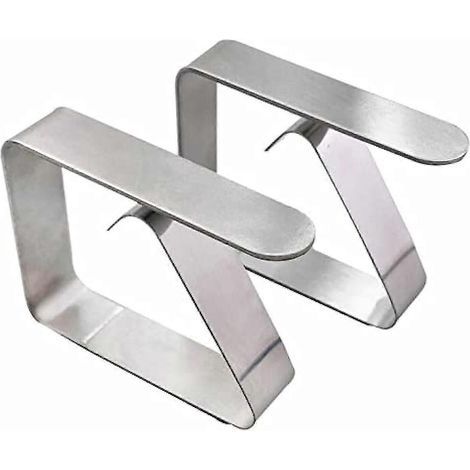 Pinces à nappe en acier inoxydable – Lot de 8, pinces à nappe épaisses, idéales pour les pique-niques, les barbecues, les mariages et les fêtes. (1/5)