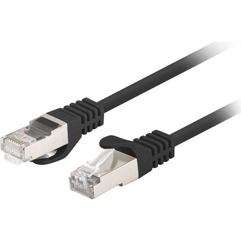 Cable de conexión CAT.6 FTP 2 m negro FLUKE aprobado LANBERG paquete de 10 (PCF6-20CC-0200-BK) (1/2)