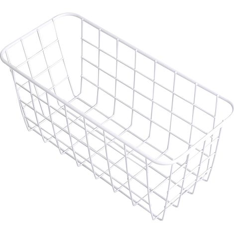 Panier Métallique À Fil - Montage Sans Perçage - Pour Cuisine Organisation - Salle De Bain Bureau - 1 Pièce (1/3)