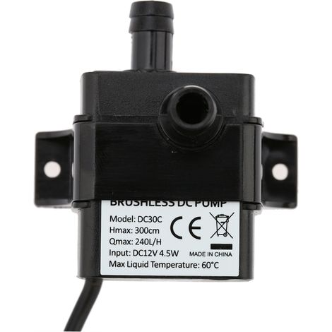 Decdeal Decdeal Ultra-Quiet Mini DC12V 4,5W Mikropinseler Wasseröl Pumpe wasserdichte Tauchbrunnen Aquarium zirkulieren 240 l/h Auftrieb 300 cm