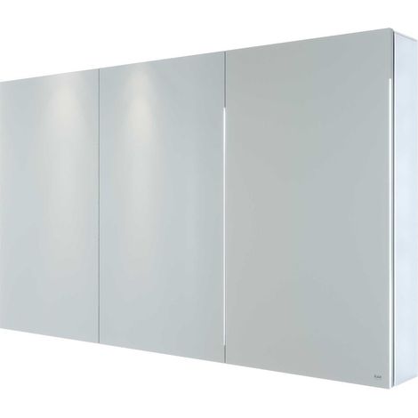 RAK Gemini 1200mm x 700mm Aluminium 3 Door Mirrored Cabinet with Adjustable Shelves - RAKGEM5003 (1/2)