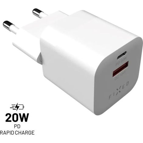 Festes Mini-USB-C/USB-Reiseladegerät 20W FIXC20M-CU-WH 1 Stück. (1/5)