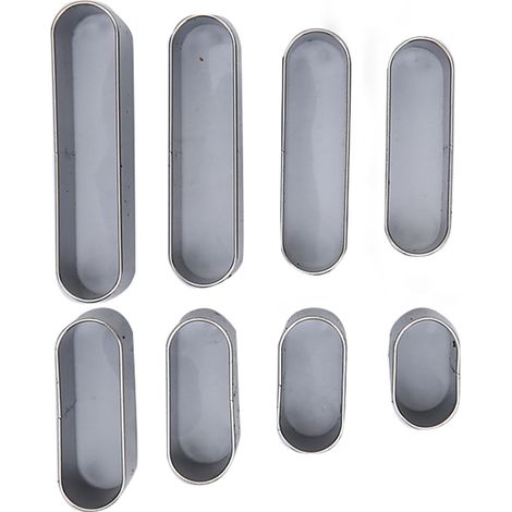 8 Emporte-pièces en acier à haute teneur en carbone pour cuir, poinçon de forme pour étui de téléphone, moule de découpe rond en métal (1/5)