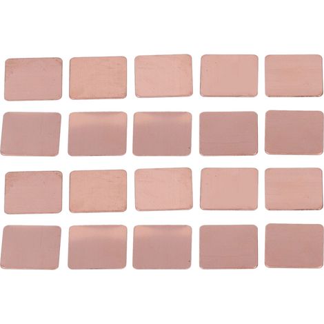 20 Plaques Dissipateur Thermique Cuivre Conductivité Thermique Élevée Pad Cuivre pour Ordinateur Portable CPU GPU 0.8mm (1/5)