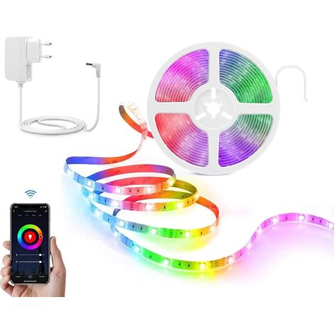 Homcloud 5 Meter Smart WI-FI RGB + Warm White Led Strip Kit