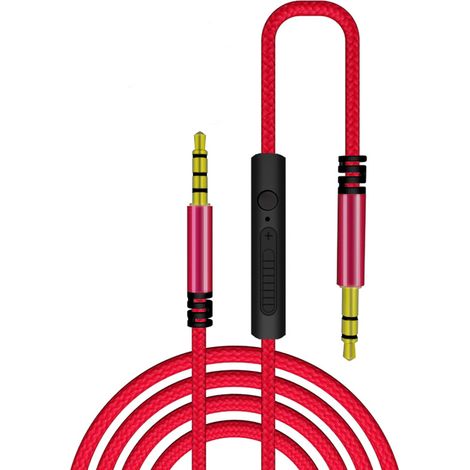Câble audio 3,5 mm mâle vers Aux avec micro pour téléphone, casque de voiture (1/5)
