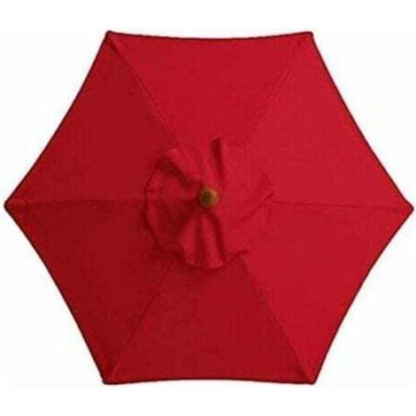 (Rouge) Parasol de jardin, support non inclus, parasol de plage, abri de jardin, adapté aux balcons, terrasses, ponts, piscines (diamètre 3 m)