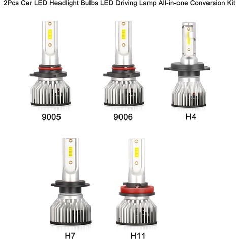 wasserdichte LED-Lampen (IP68) für Autoscheinwerfer, Komplett-Umrüstsatz H4/HB2/9003 40W (1/3)