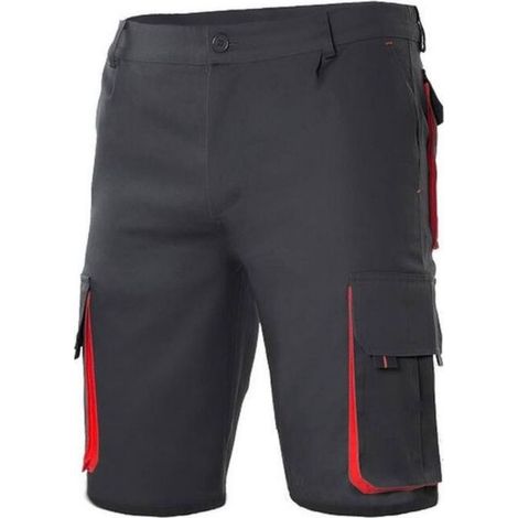Bermuda multipoches bicolore Velilla Noir / Rouge 50.