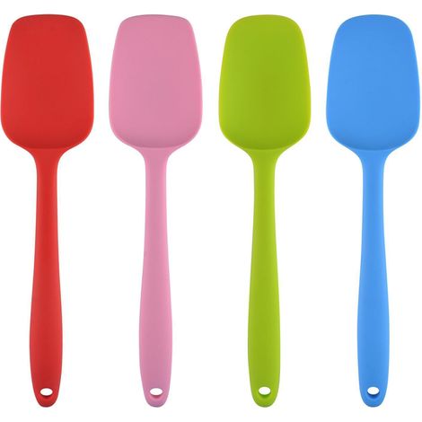 Silikon Spatel Set 4 Stück, Hitzebeständig, BPA Frei, Mehrfarbig