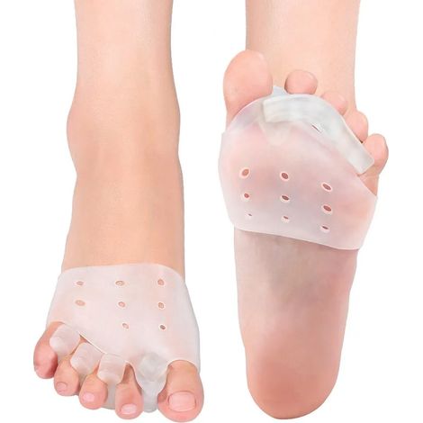 Coussinets pour les pieds et séparateurs d'orteils vendus en ensemble, deux paires incluses, une paire de coussinets pour l'avant-pied et une paire de séparateurs d'orteils. (1/5)