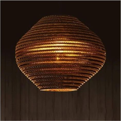 Lampada a sospensione in carta a nido d'ape, lampada a sospensione in cartone in stile giapponese, lampada a sospensione decorativa vintage per soggiorno, cucina, isola, bar, ingresso, bagno/Colore/J (1/5)