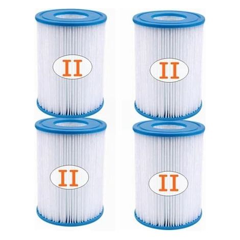 4 cartouches filtrantes de type II pour piscines, compatibles avec les filtres de type II (réf. 58094, A).-AquaForge (1/5)