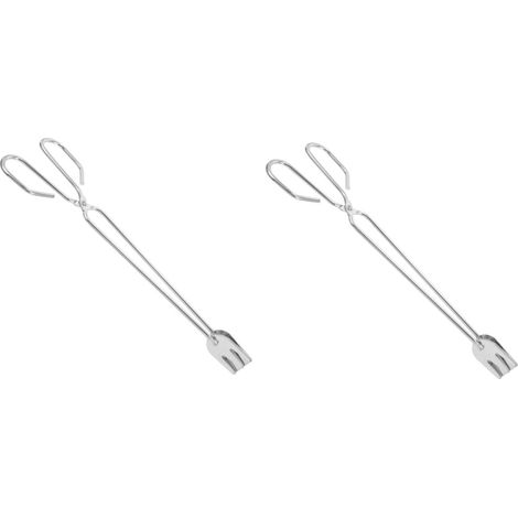 Lot de 2 pinces à charbon d'extérieur — Pinces de cheminée avec poignées, idéales pour les barbecues et les feux de camp. (1/5)