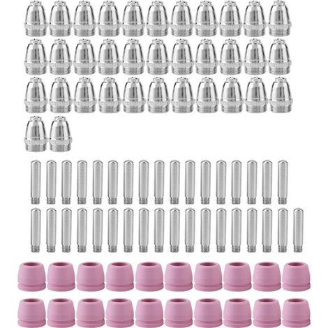90x Kit de consommables pour torche de découpe au plasma Buses d'électrodes Coupes (1/5)