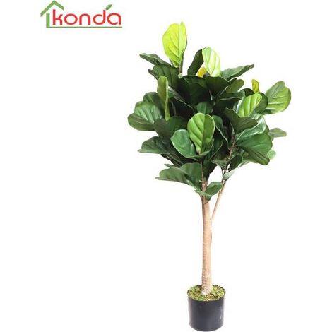 4 x C PIANTA FICUS LYRATA ARTIFICIALE 125 CM