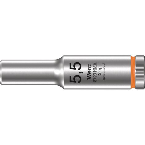 Wera 8790 HMA Deep Steckschlüsseleinsatz mit 1/4"-Antrieb, 5,5 x 50 mm