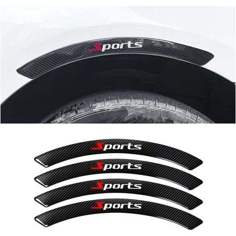 Lot de 4 protections d'ailes de voiture Protections d'ailes en fibre de carbone Protections d'ailes de voiture en fibre de carbone Pièces détachées automobiles (1/4)