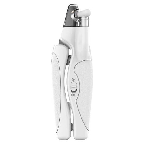 Coupe-ongles rechargeable pour animaux de compagnie avec lumière LED, permet de voir la ligne de sang et évite de trop couper les griffes.