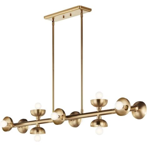 Elstead Kichler Palta Plafonnier suspendu contemporain en bronze champagne, 10 ampoules E14 (1/5)