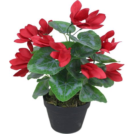38cm Artificial Cylamen Plant Red