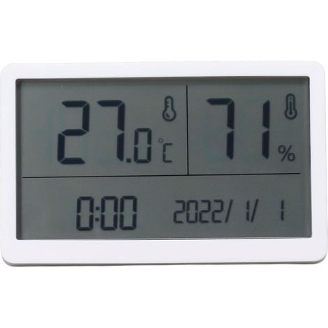 Hygromètre et thermomètre numériques d'intérieur, moniteur de température et d'humidité haute précision, idéal pour la chambre à coucher et la chambre de bébé. (1/5)
