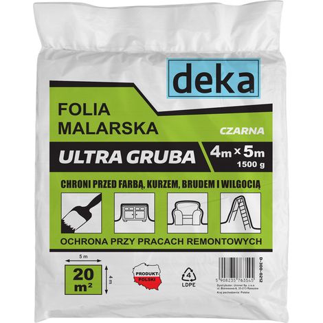 FOLIA MALARSKA ULTRA GRUBA CZARNA 45M 1500G - D-300-0212