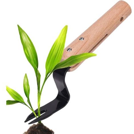 Fourchette à main de jardin, outil d'élimination des mauvaises herbes de jardin, outil de désherbage de jardin en acier pour désherber et transplanter des efficaces (1/5)