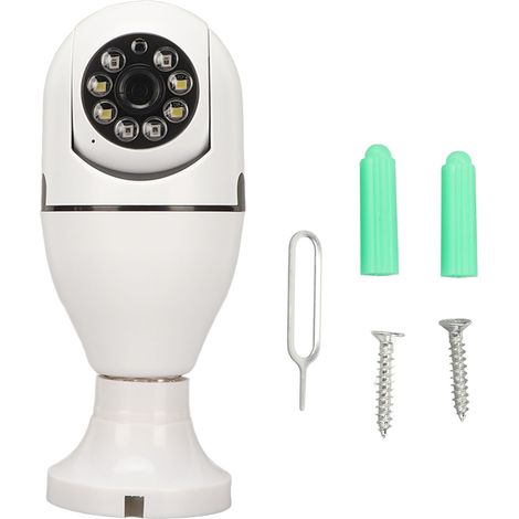 Caméra de Sécurité Sans Fil 1080P pour Douille, Détection de Mouvement, Alarme, WiFi 2.4GHz, 110‑240V (1/5)