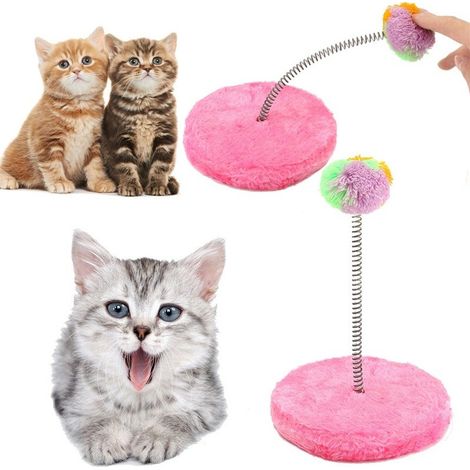 TrAdE Shop Traesio - Gioco Con Pupazzo Topo Palestra Per Gatto Gatti Unghie Tiragraffi Base Con Molle - (1/5)