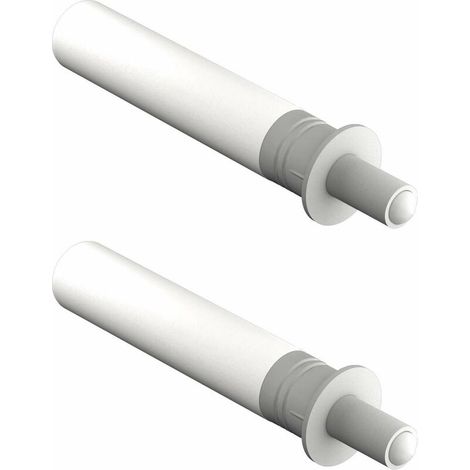 2x Butée amortisseur de porte piston installation dans le fond inférieur ou supérieur plastique gris et blanc Meuble Fermeture Support Adaptateur Amortissement Caisson Cuisine (1/4)