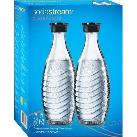 Sodastream 2 Garrafas de Vidrio Transparente 0,615 L