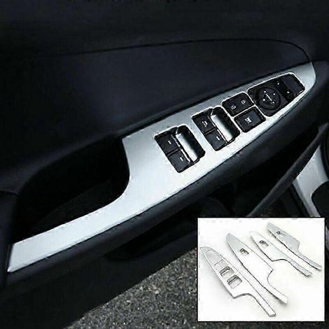 Moulure chromée de cache-interrupteur de lève-vitre pour Hyundai Tucson 2016-2018 (1/5)
