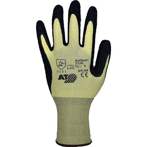 Guanti taglia 7 giallo/nero EN 388 PSA II nylon con lattice naturale ASATEX (Per 12)