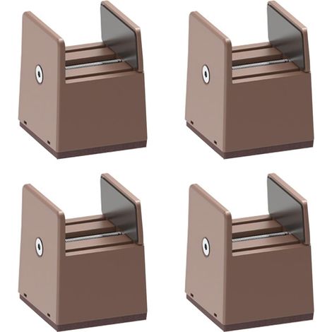 Lot de 4 rehausseurs de meubles pratiques de 5,1 cm de hauteur réglables pour petit espace pour un usage quotidien (1/4)