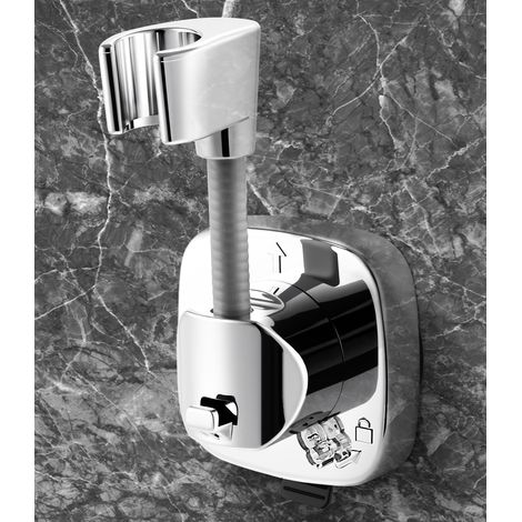 Support de pommeau de douche amovible et remplaçable, rotatif à 360°, sans perforation, antidérapant, résistant à la rouille, réglable en hauteur (1/5)