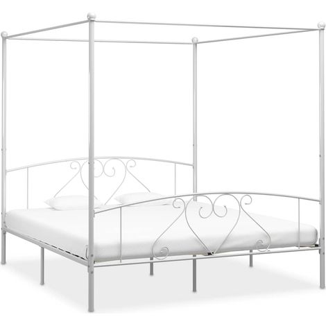 Maison Exclusive - Estructura cama con dosel sin colchón metal bl (1/5)