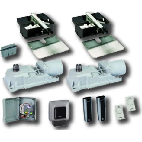 Faac – Kit de motorisation de portail 24V DC – Pour vantaux jusqu'à 2m et 500kg – Moteur 770N – 106747144 (1/2)