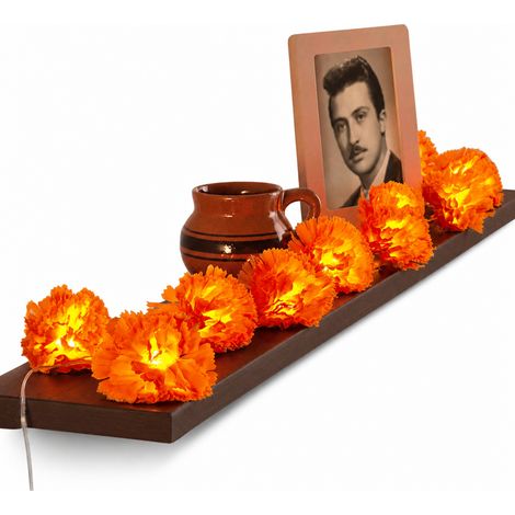 Guirlande Lumineuse LED à Fleurs, Blanc Chaud, USB, 20 LED, Éclairage Fixe pour Halloween et Commémoration (1/5)