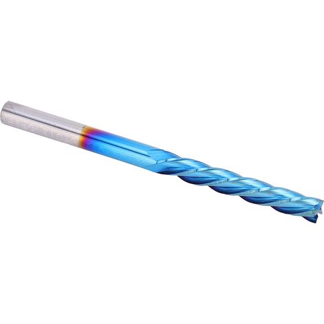 4-schneidige Hartmetall-Schaftfräser mit NanoBlue-Beschichtung für die CNC-Bearbeitung, zylindrischer Schaft 3,175 mm x 22 mm (1/5)