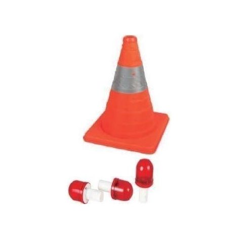 CONO PLEGABLE NILON BANDA REFLECTANTE