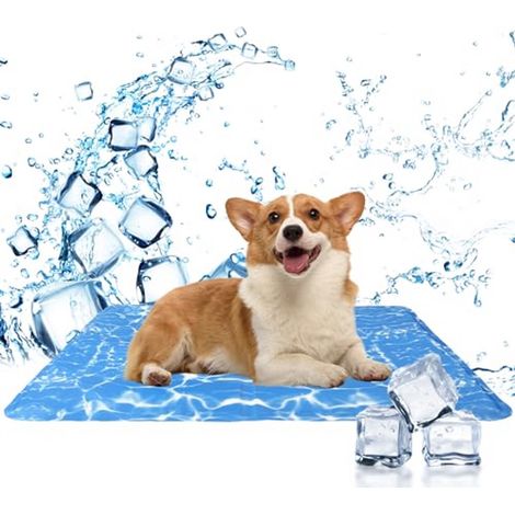 Alfombrilla refrescante para perros y gatos, 65 x 50 cm, alfombrilla de gel refrescante reutilizable y no tóxica, alfombrilla refrescante plegable para perros para uso en interiores y exteriores. (1/5)