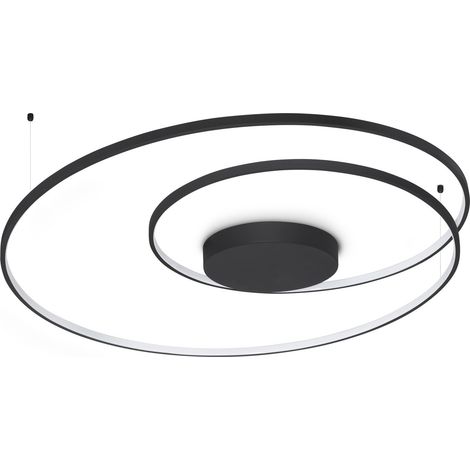 Ideal Lux Plafoniera OZ 1 luce LED integrato nero metallo