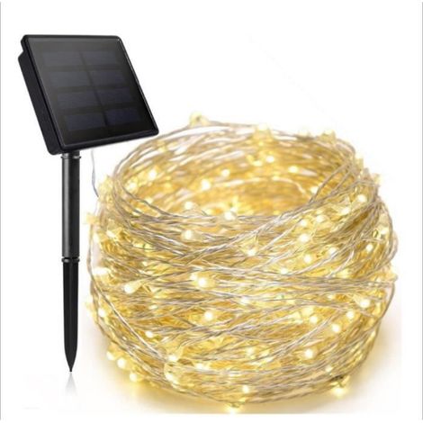 1 Guirlande Lumineuse 22m,200 LED,Solaire,8 Modes,IP65,Jardin Terrasse Fête (1/3)