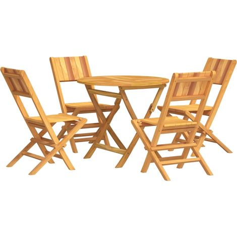 Maison Exclusive - 5-tlg. Garten-Essgruppe Massivholz Teak