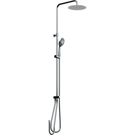 AKW Rainhead Shower Kit With Rail and 1.5m Hose - Chrome