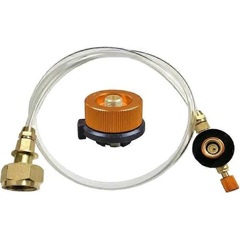 Adaptateur de recharge de propane pour réchaud à gaz de camping extérieur, compatible avec les bouteilles plates de GPL et les raccords de réservoir. (1/5)